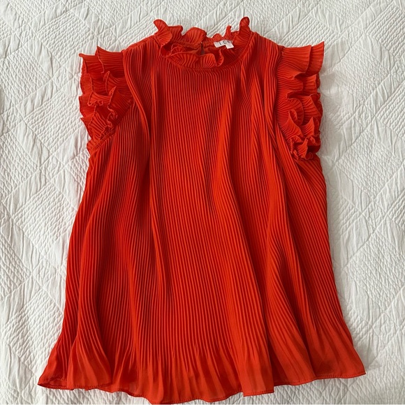 TCEC Pleated Ruffle Top - Picture 2 of 7